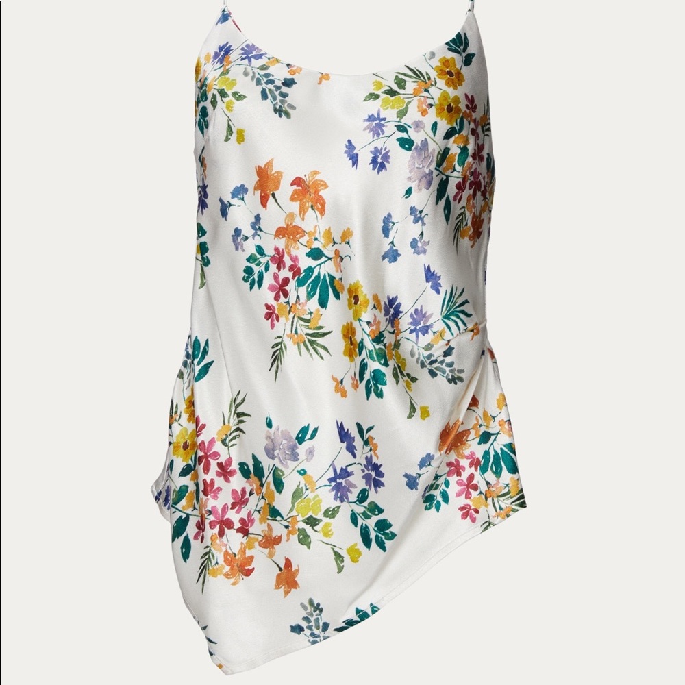 Silky Flower Print Top